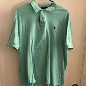 Turquoise Ralph Lauren Collared Polo Shirt - Size XL